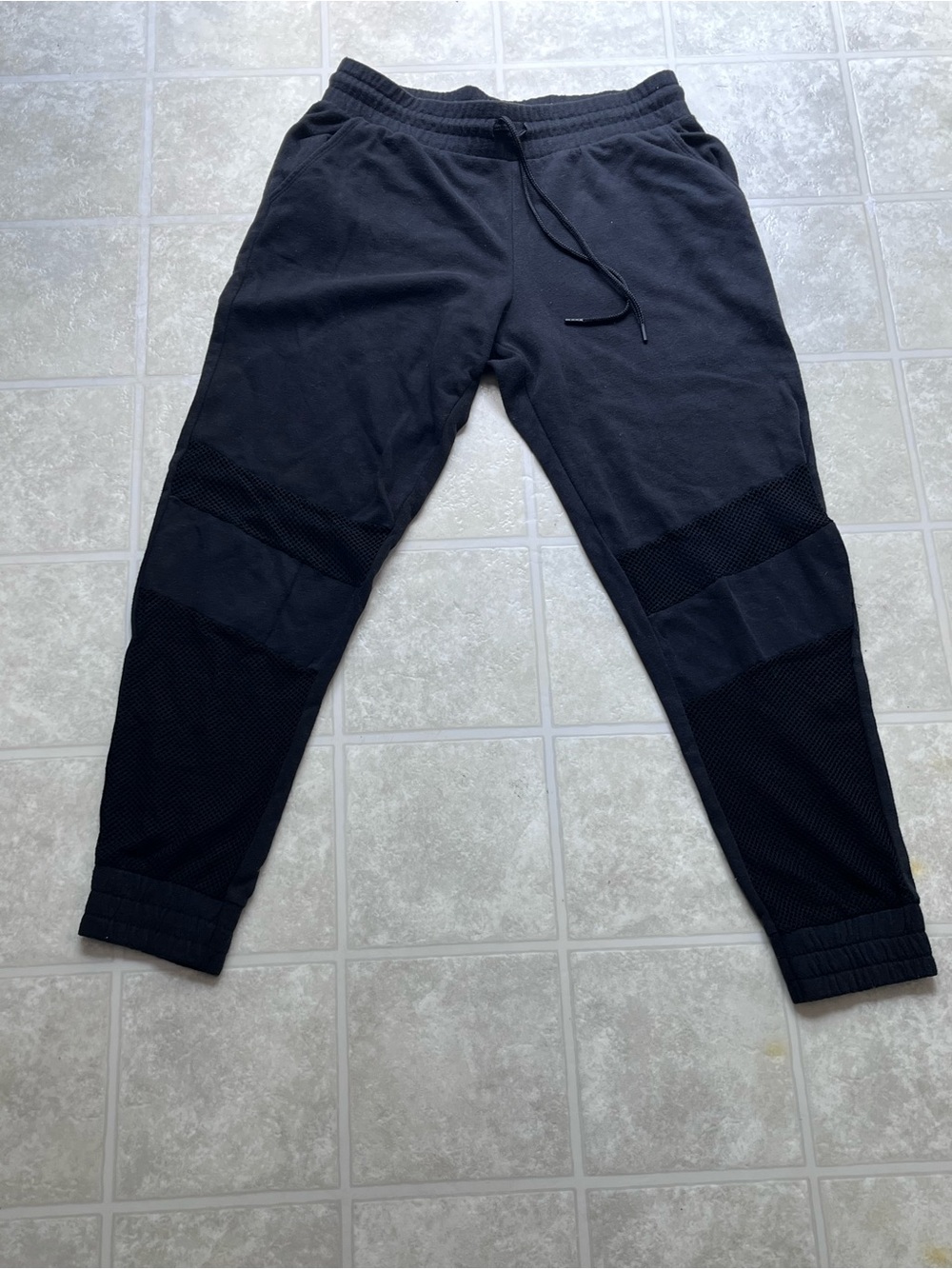 Garage Black Track Pants With Netting Size Medium